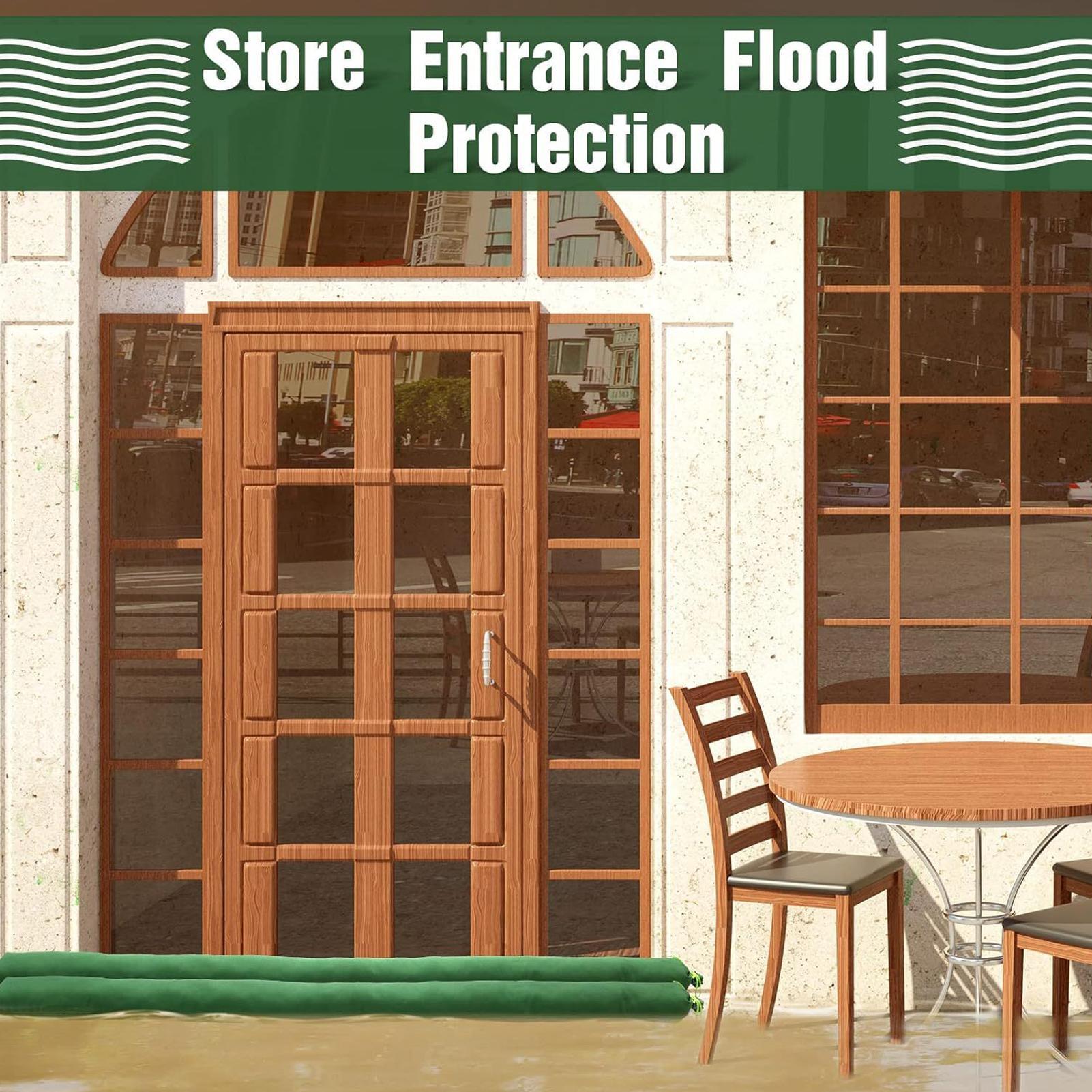 地下室用洪水バッグ 4個入り 再利用可能な土嚢 家庭用 庭用 - Flood Barrier Bag のレビューと価格
