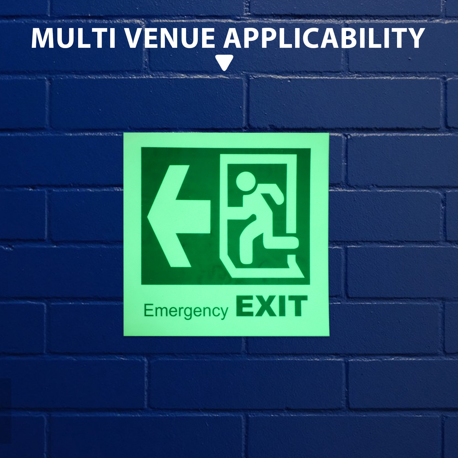 発光式非常口標識 自己粘着性暗闇で光る床用ステッカー スーパ - Emergency Exit Sign のレビューと価格