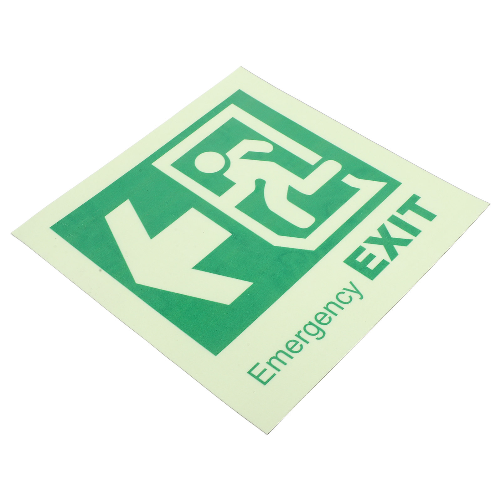 発光式非常口標識 自己粘着性暗闇で光る床用ステッカー スーパ - Emergency Exit Sign のレビューと価格