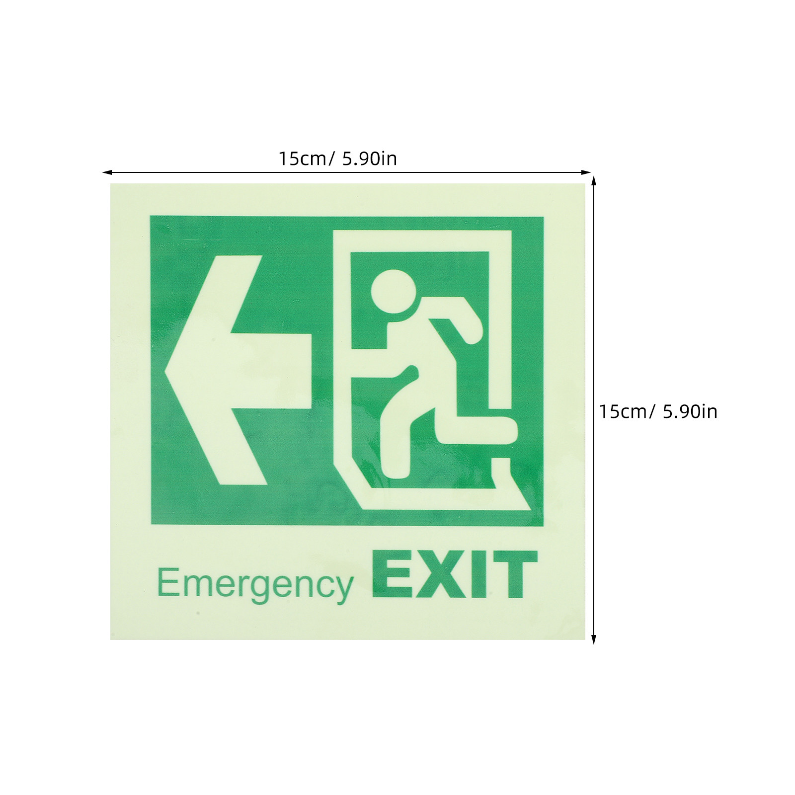 発光式非常口標識 自己粘着性暗闇で光る床用ステッカー スーパ - Emergency Exit Sign のレビューと価格