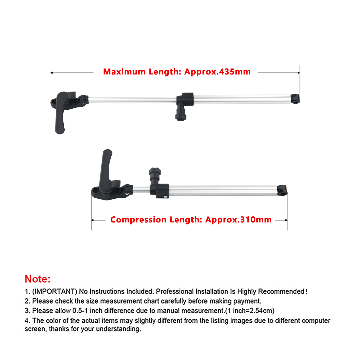 2個入り RVウィンドウサポートロッド 耐久性のある自動ヘビ - Window Lock Bar のレビューと価格