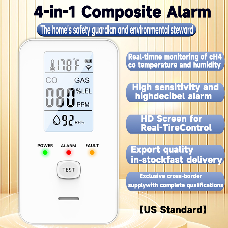 4 in 1 ガス検知器 一酸化炭素警報器 メタンセンサー  - Co Detector Plug のレビューと価格