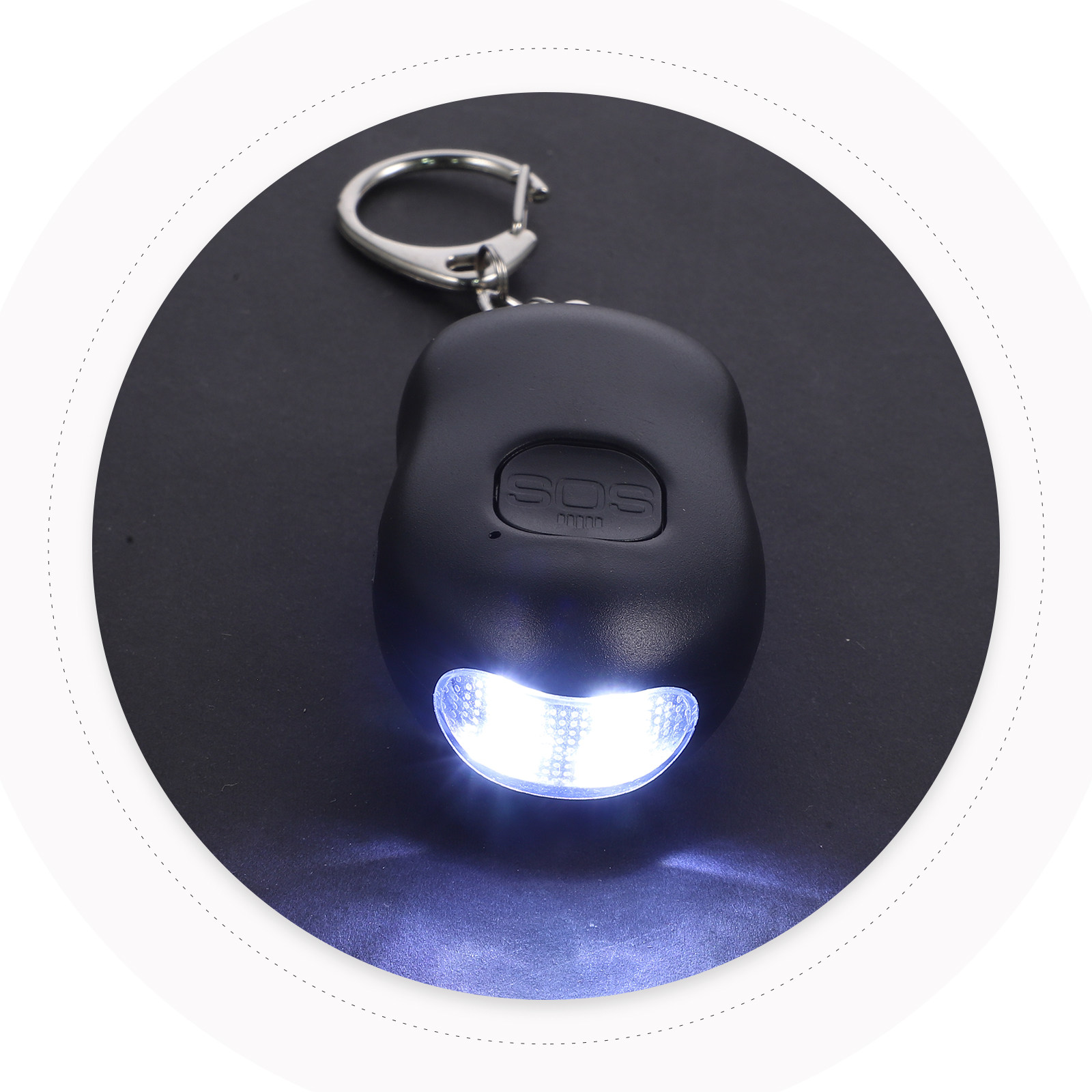 1個入り個人用安全アラーム 130dBの大音量緊急サウンドア - Personal Alarm Keychain のレビューと価格
