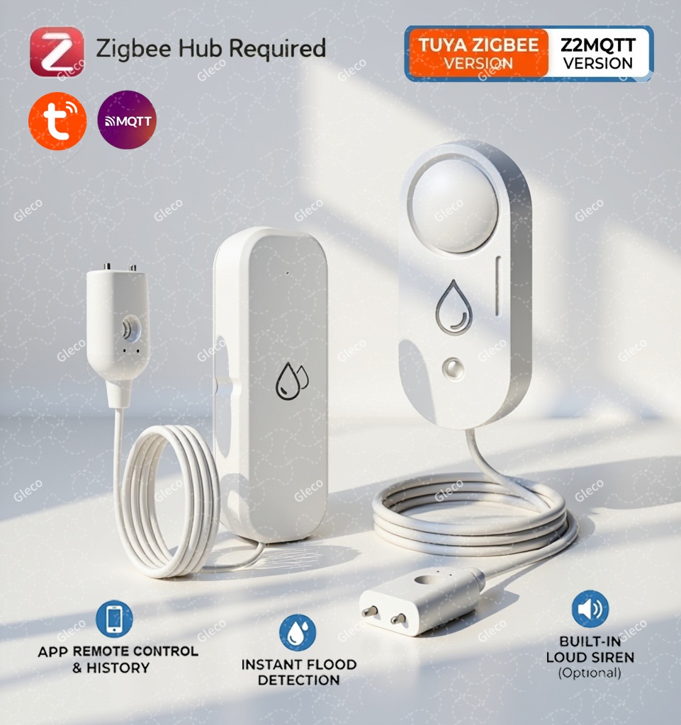 Zigbee 水漏れセンサー 水漏れ検出器 オプションのサウ - Water Alarm Sensor のレビューと価格