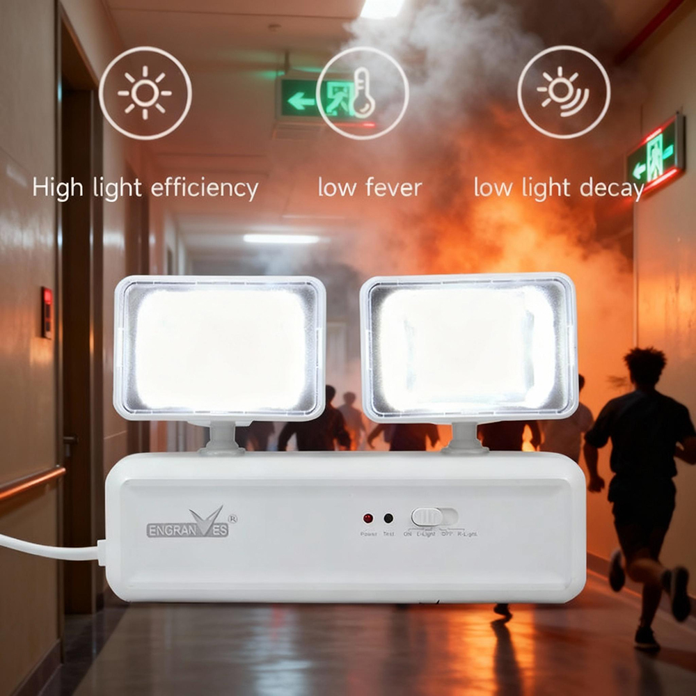 非常口ライト LED 非常灯 デュアルヘッド バッテリーバッ - Power Outage Light のレビューと価格