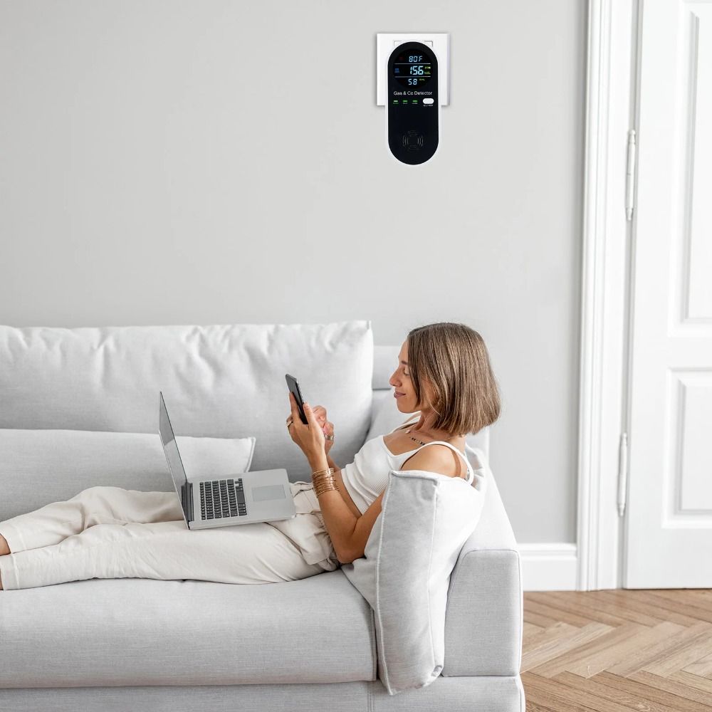 4 in 1 LEDディスプレイガス検知器多機能安全アラーム - Co Detector Plug のレビューと価格