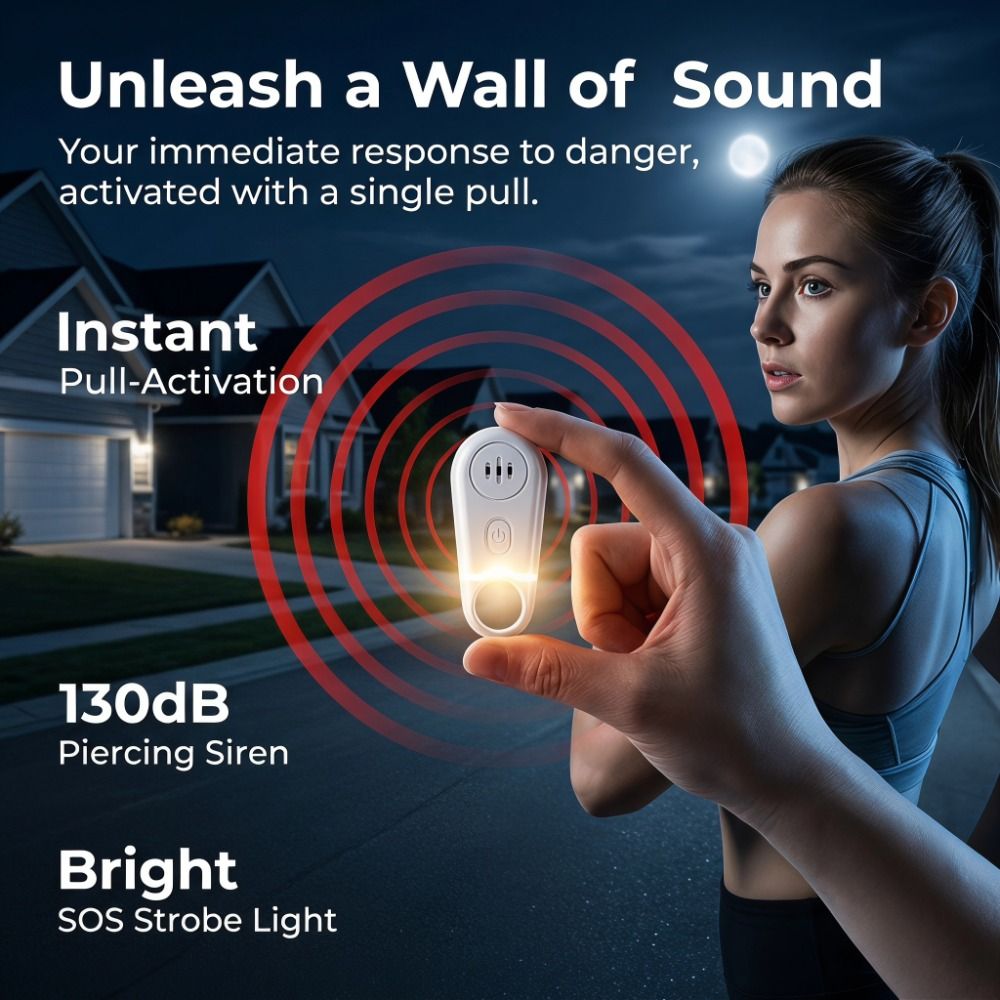 ポータブル個人用安全警報器 大音量サイレン 軽量キーホルダー - Personal Alarm Keychain のレビューと価格