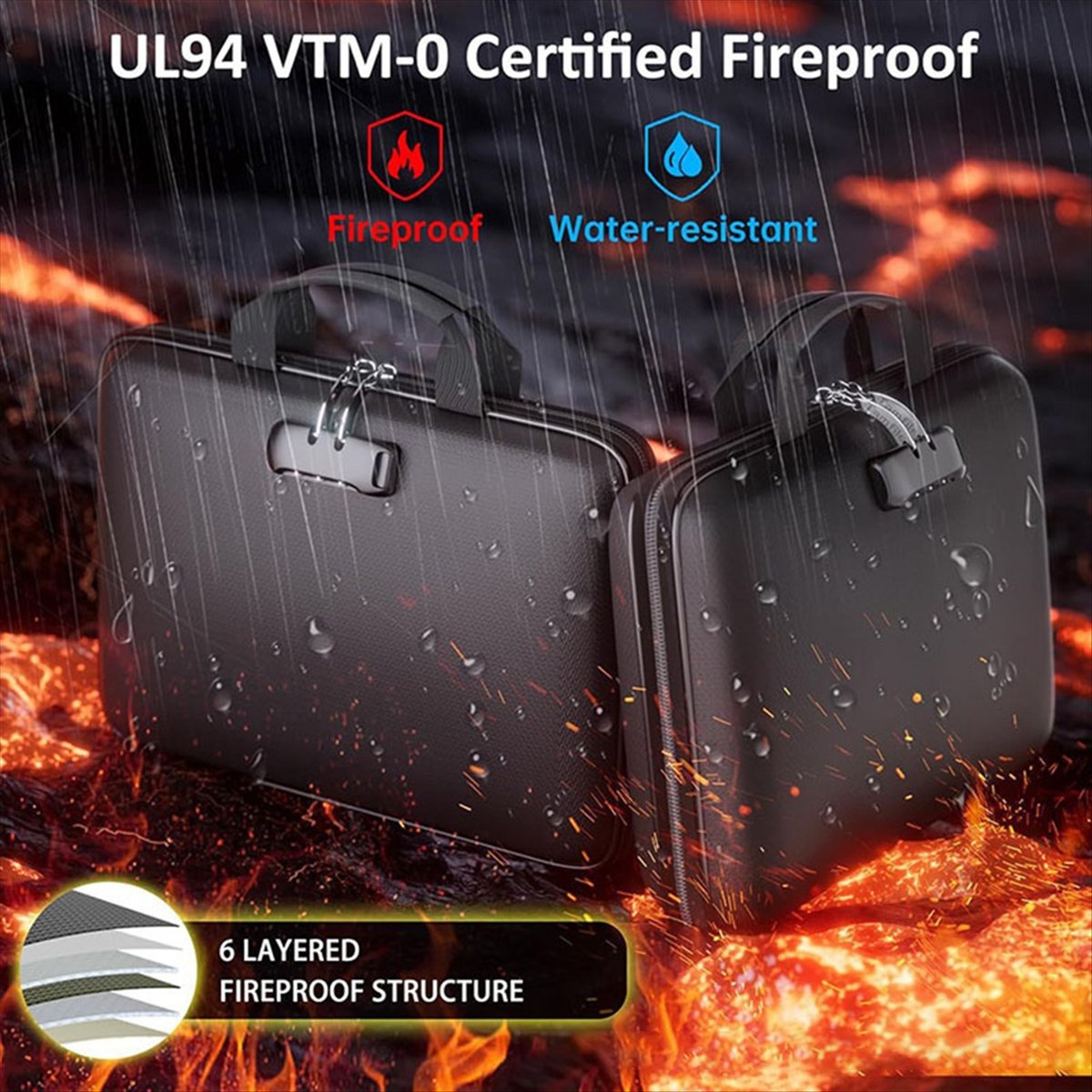 耐火性ドキュメントオーガナイザーボックス（ロック＆ファイルフ - Fire Safe Document のレビューと価格