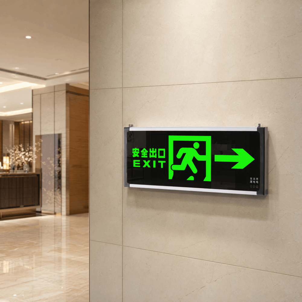LEDライト 緊急出口ライト グリーン吊り下げ式避難標識灯  - Emergency Exit Sign のレビューと価格